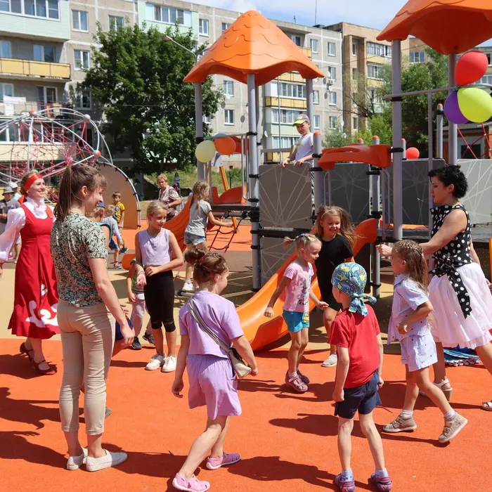 Открытие новой детской площадки.